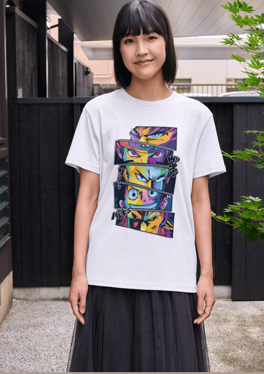 Anime Rogues Eyes – Neon Pop Oversized T-Shirt