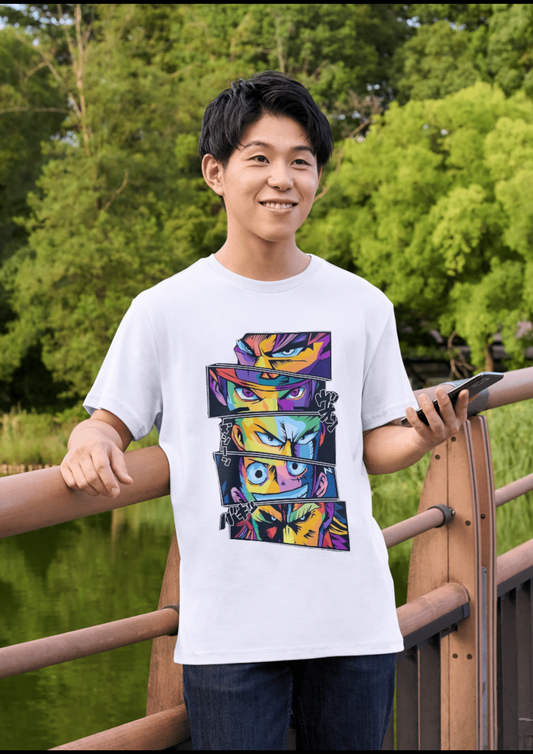 Anime Rogues Eyes – Neon Pop Oversized T-Shirt